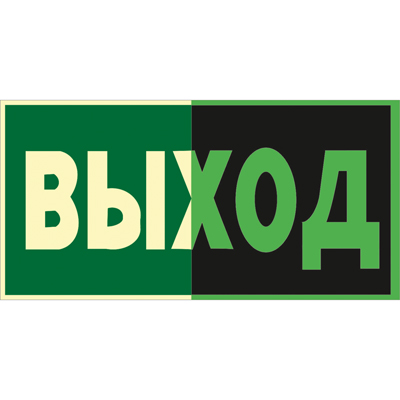 E22 Указатель выхода (Фотолюминесцентный Пластик 150 x 300) Т2